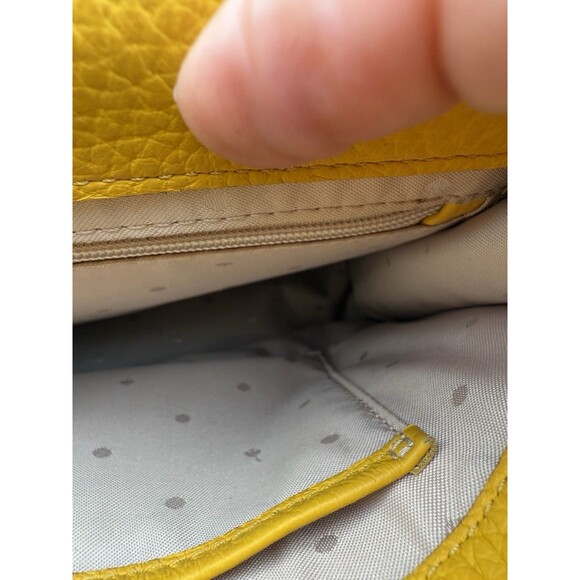 Kate Spade Devoe Street Sophie Handbag Mustard Yellow studded gems 10x7x3 Flaws - Picture 13 of 16